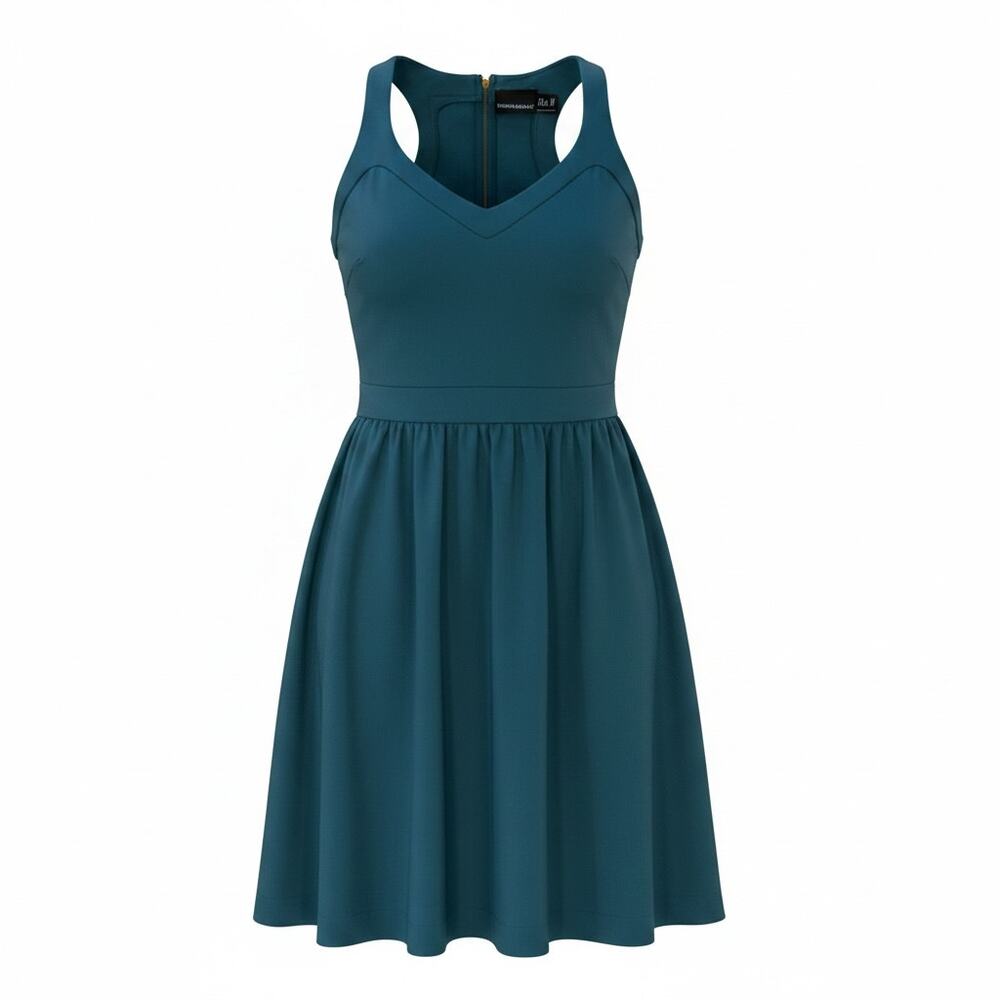Cynthia Rowley Teal Fit & Flare Dress | Racerback | Sweetheart | Size M